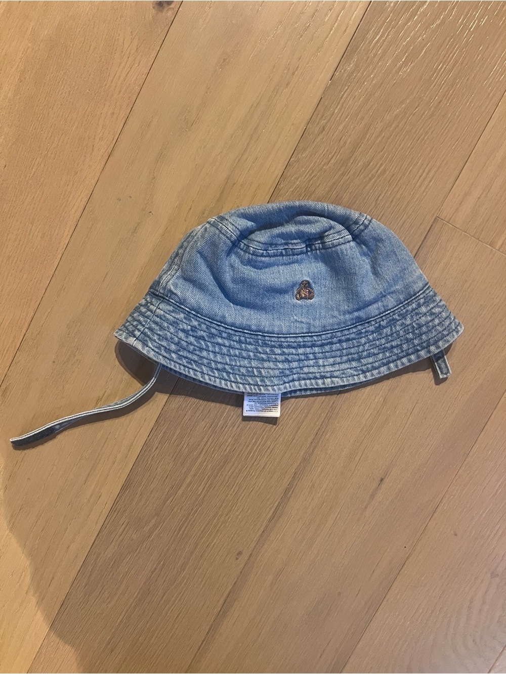 NWOT GAP Light Blue Baby Denim Hat with Label Detail